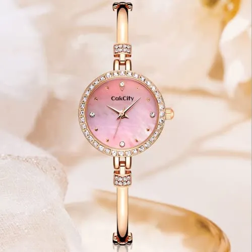 Classic Women Bracelet Pearl Shell Dial Analog Quartz Watch