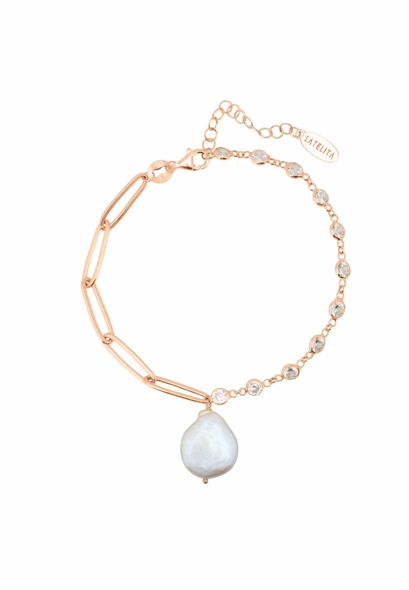 Coin Pearl Bracelet Rosegold