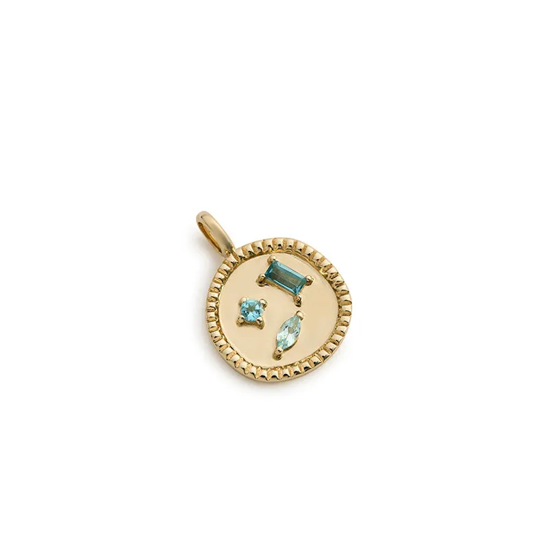 CREATIVITY REIGNS BLUE TOPAZ CHARM