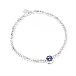 December Mini Baby Birthstone Bracelet - Sterling Silver