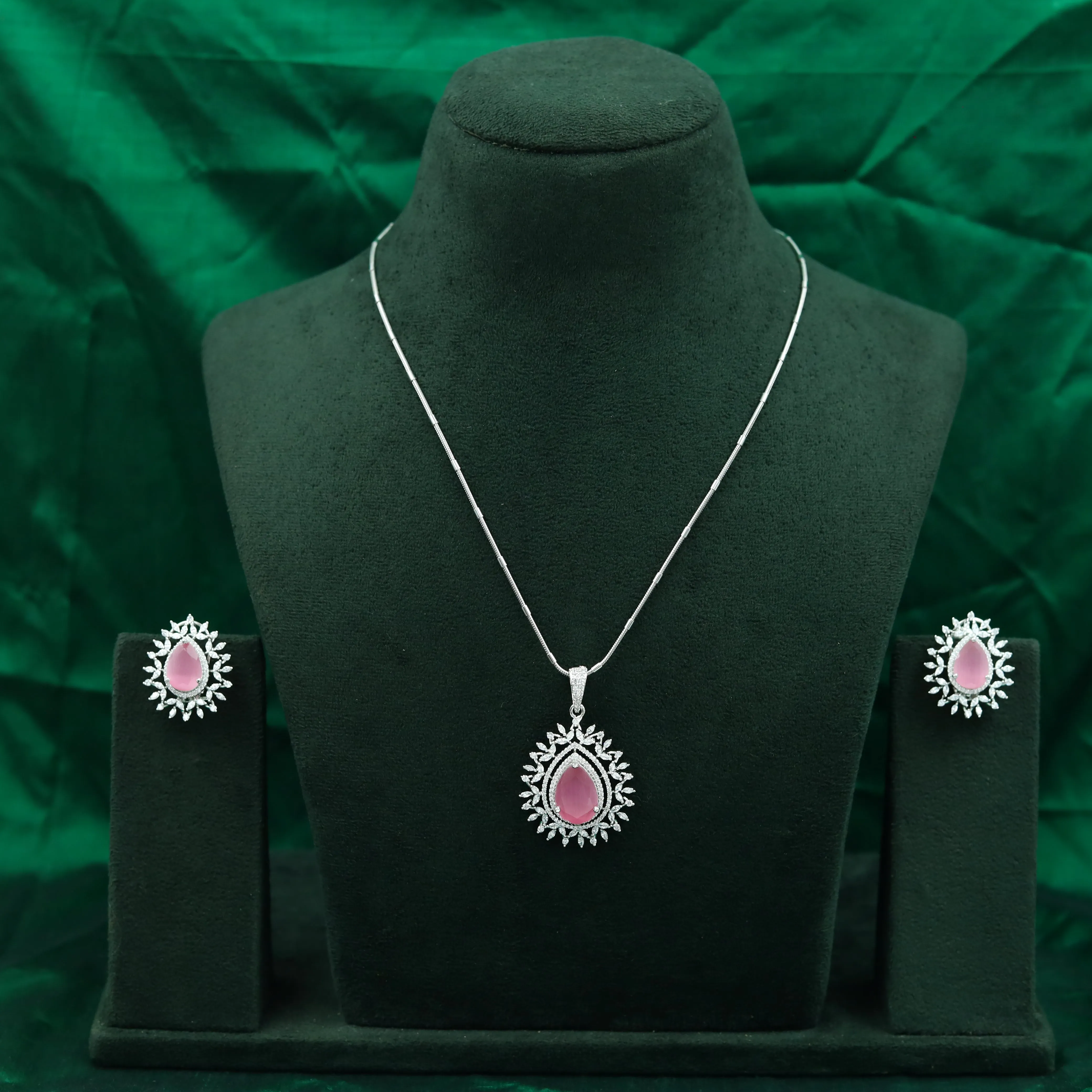Designer Zircon/AD Pendant Set 15241-69