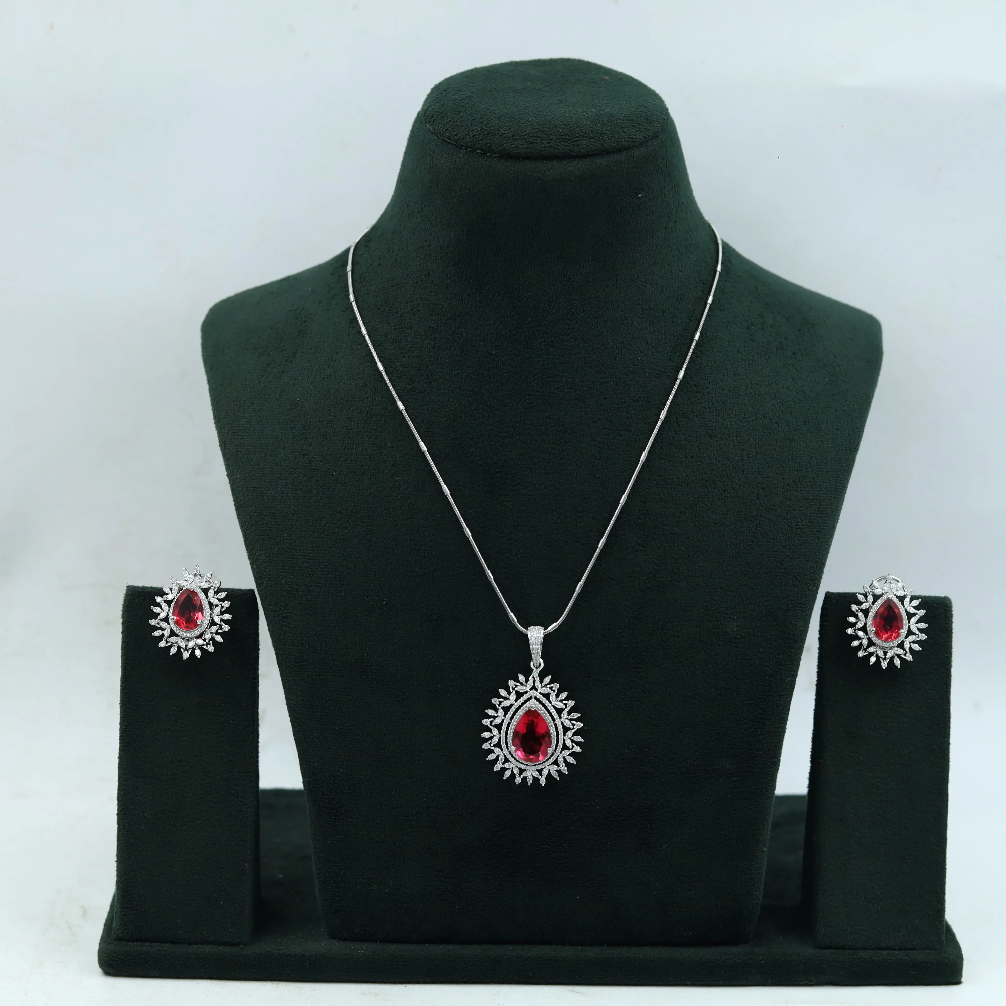 Designer Zircon/AD Pendant Set 15241-69
