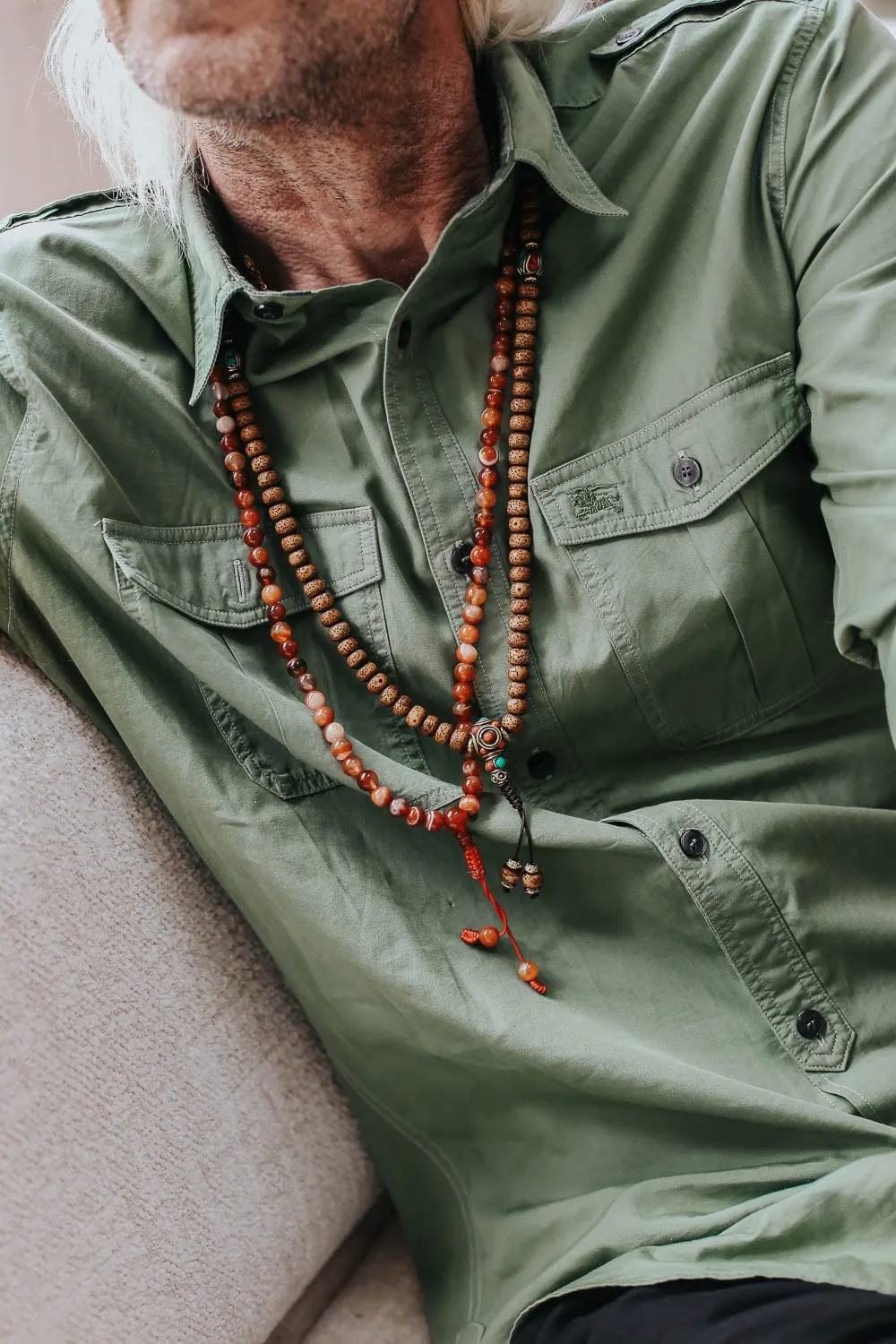 Divine Rebirth Lotus Seed Mala & Bracelet Set