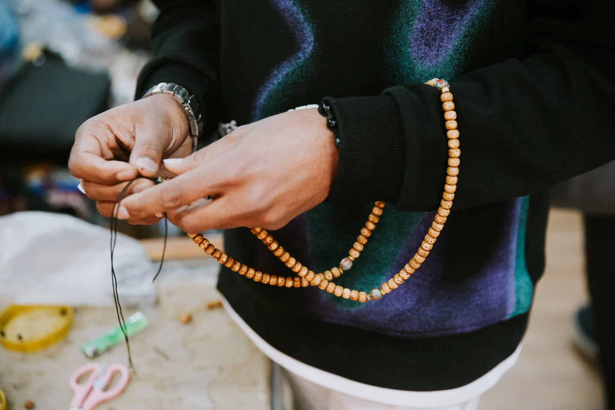 Divine Rebirth Lotus Seed Mala & Bracelet Set