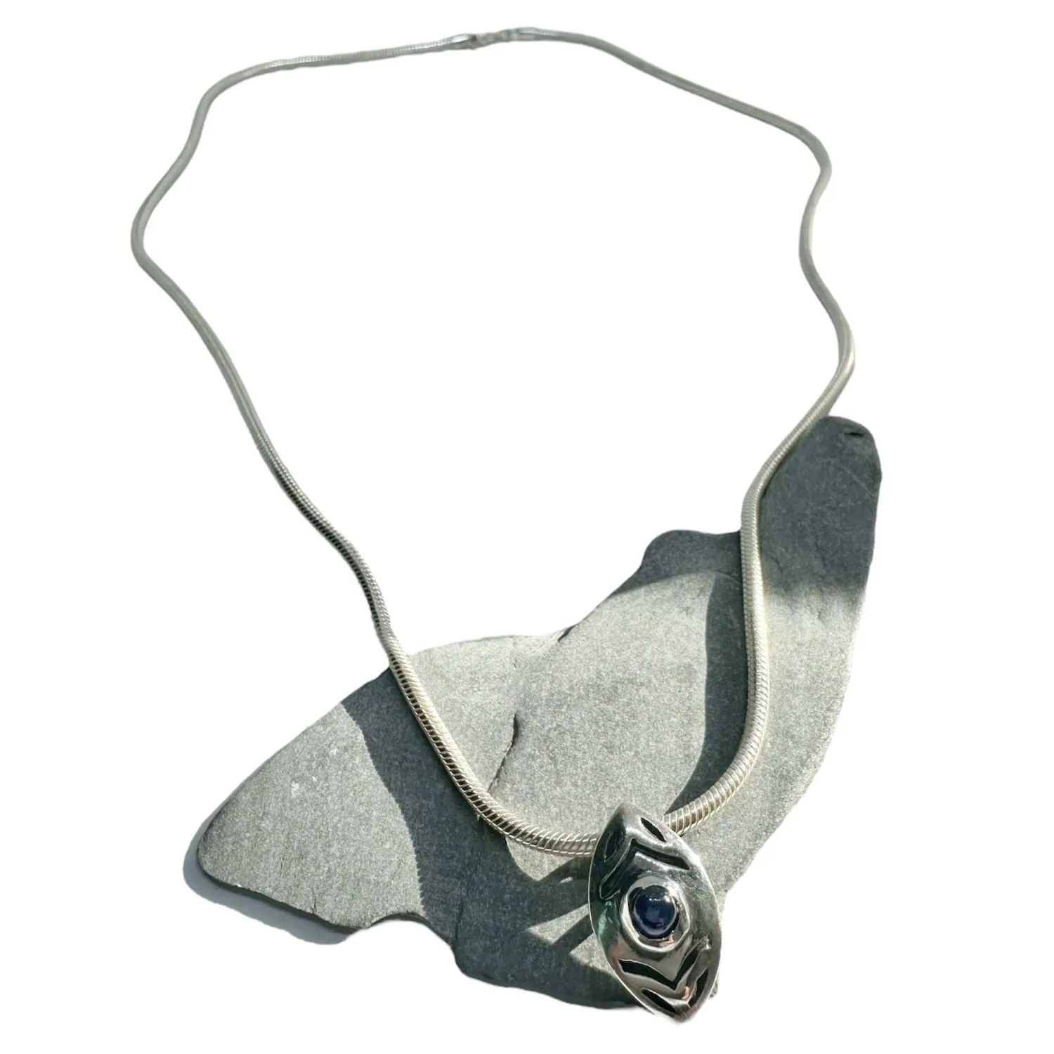 Eclipse Eye Sapphire Pendant