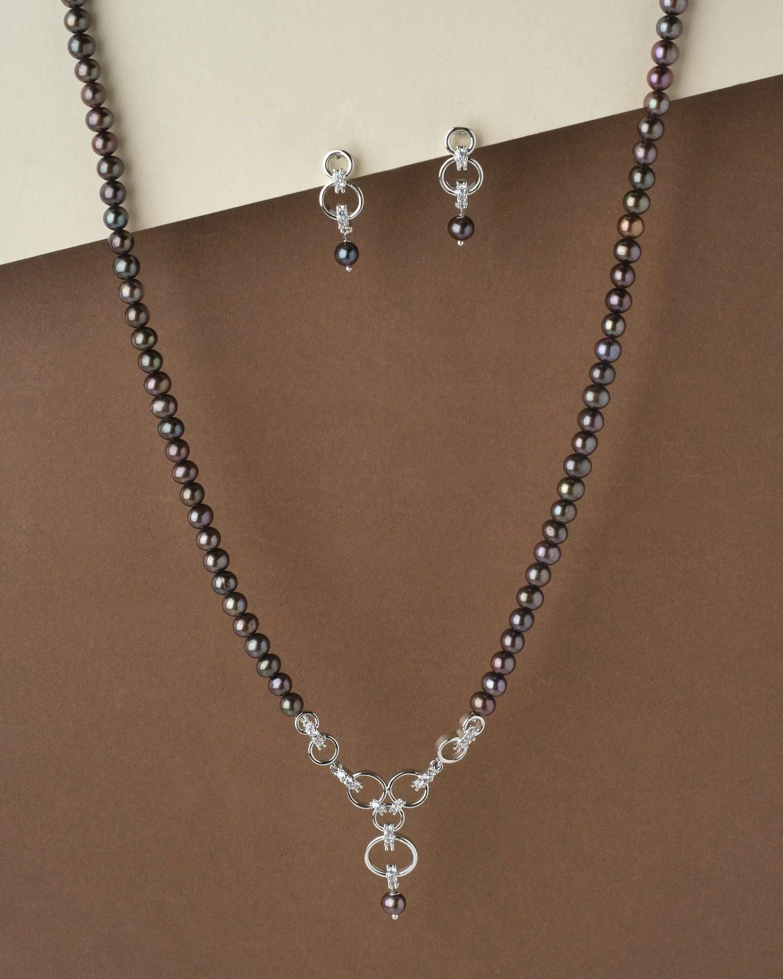 Exquisite Real Pearl Necklace Set