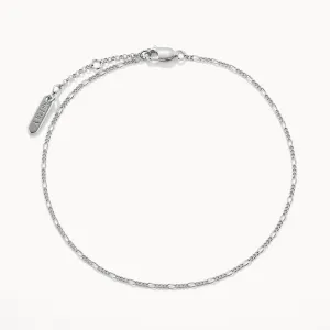Figaro Chain Anklet in Silver