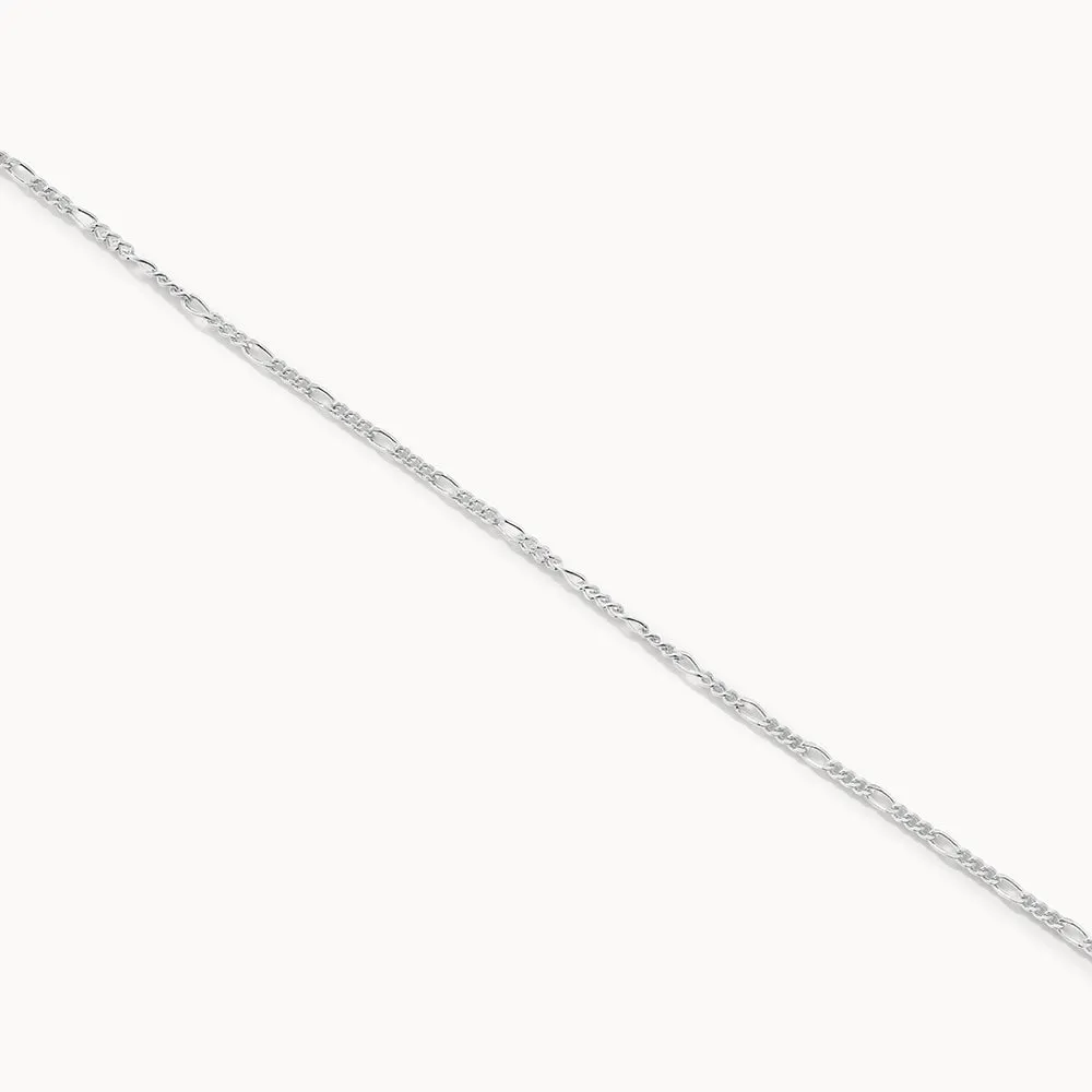 Figaro Chain Anklet in Silver