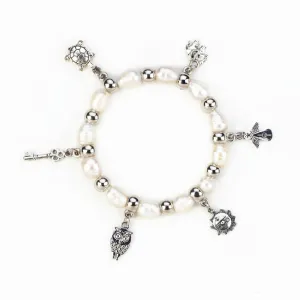Freshwater Pearl Charm Bracelet
