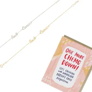 Fuck Cancer Bracelet, Sterling Silver