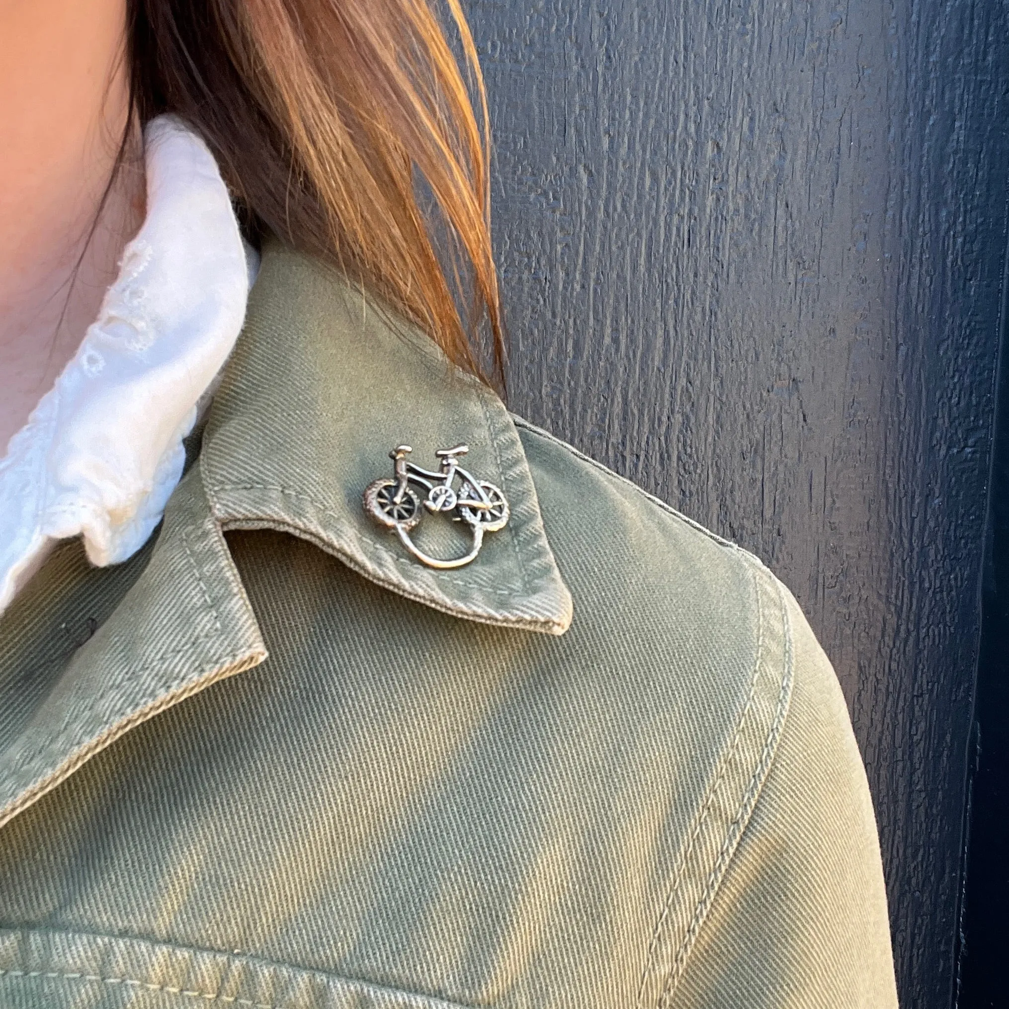 Funky Brass Bike Brooch