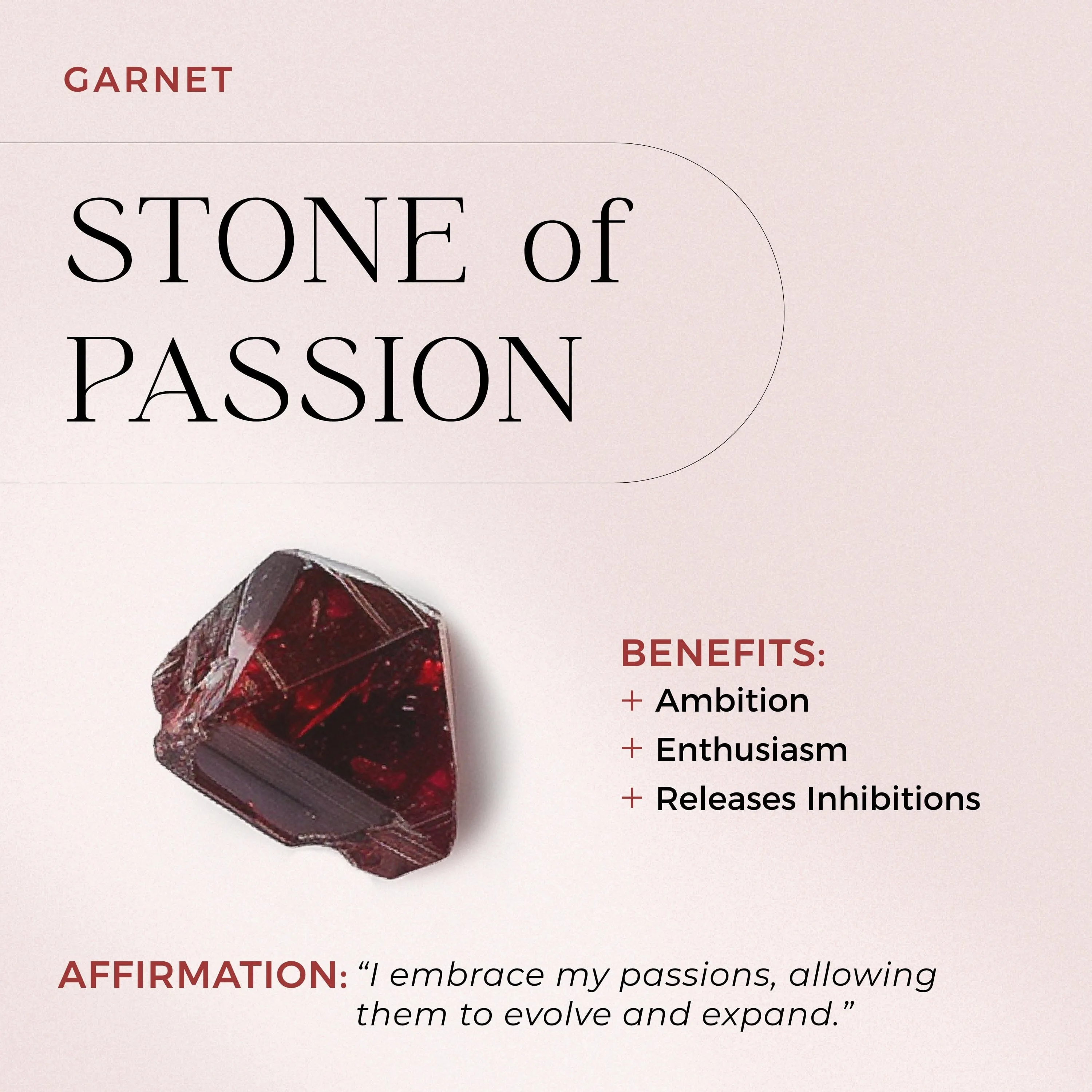 Garnet Venus Studs - January Birthstone