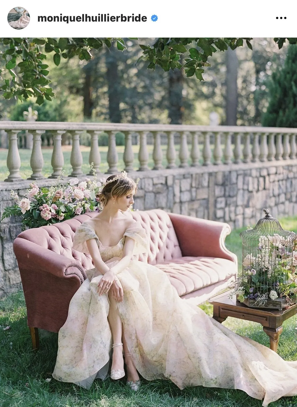 GENEVIEVE Gilded Blossoms Full Bridal Crown