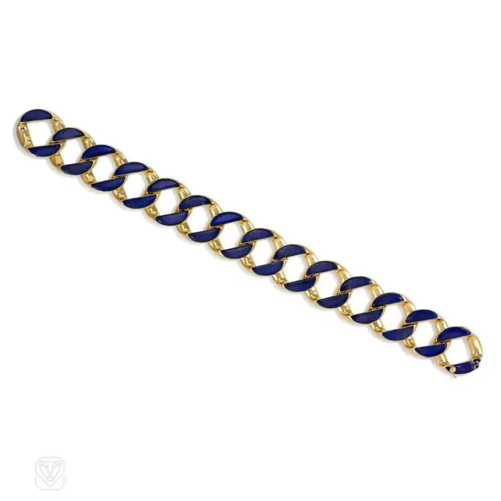 Gold and lapis bracelet, Cartier