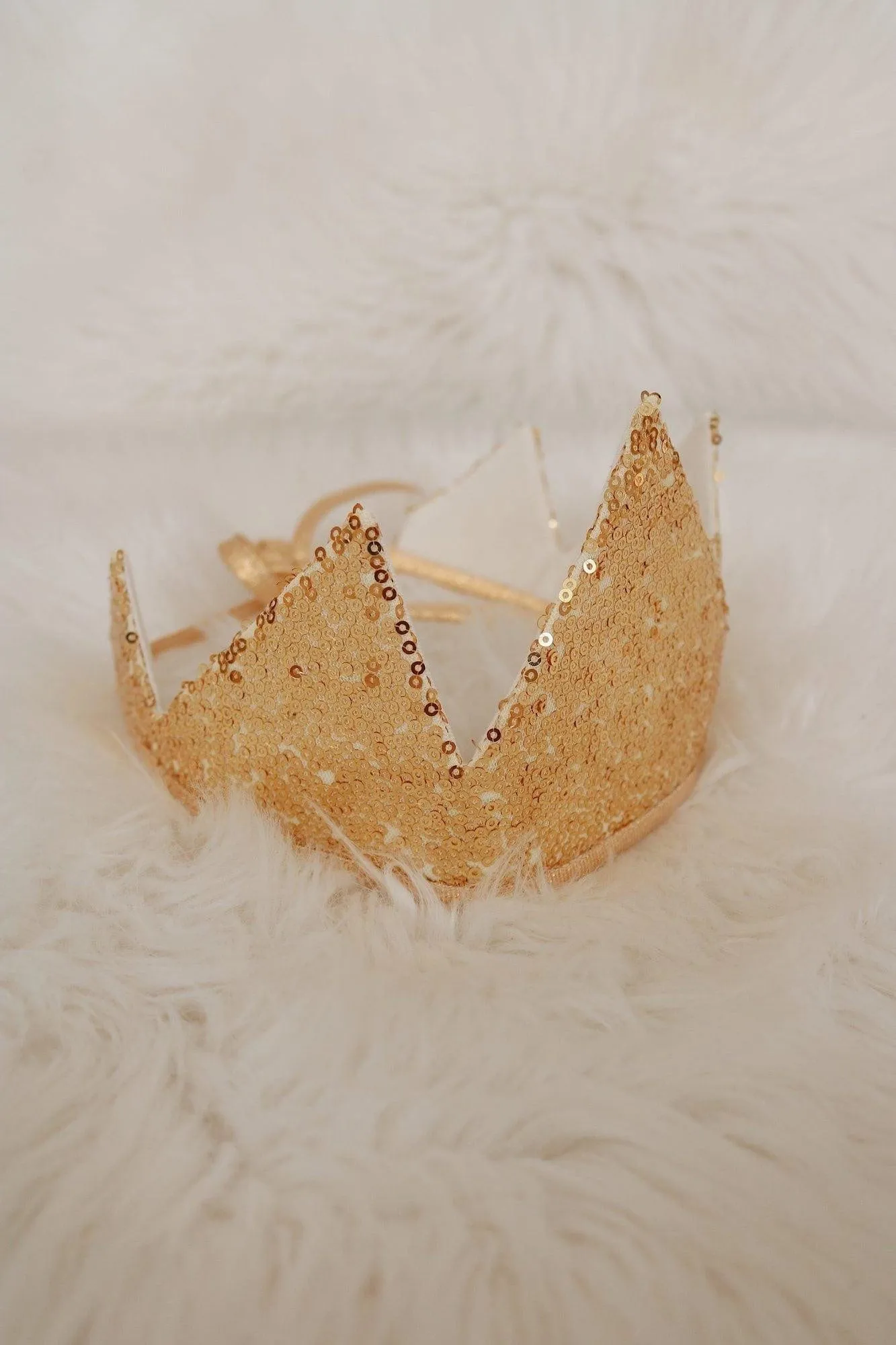 Gold Sequins Crown
