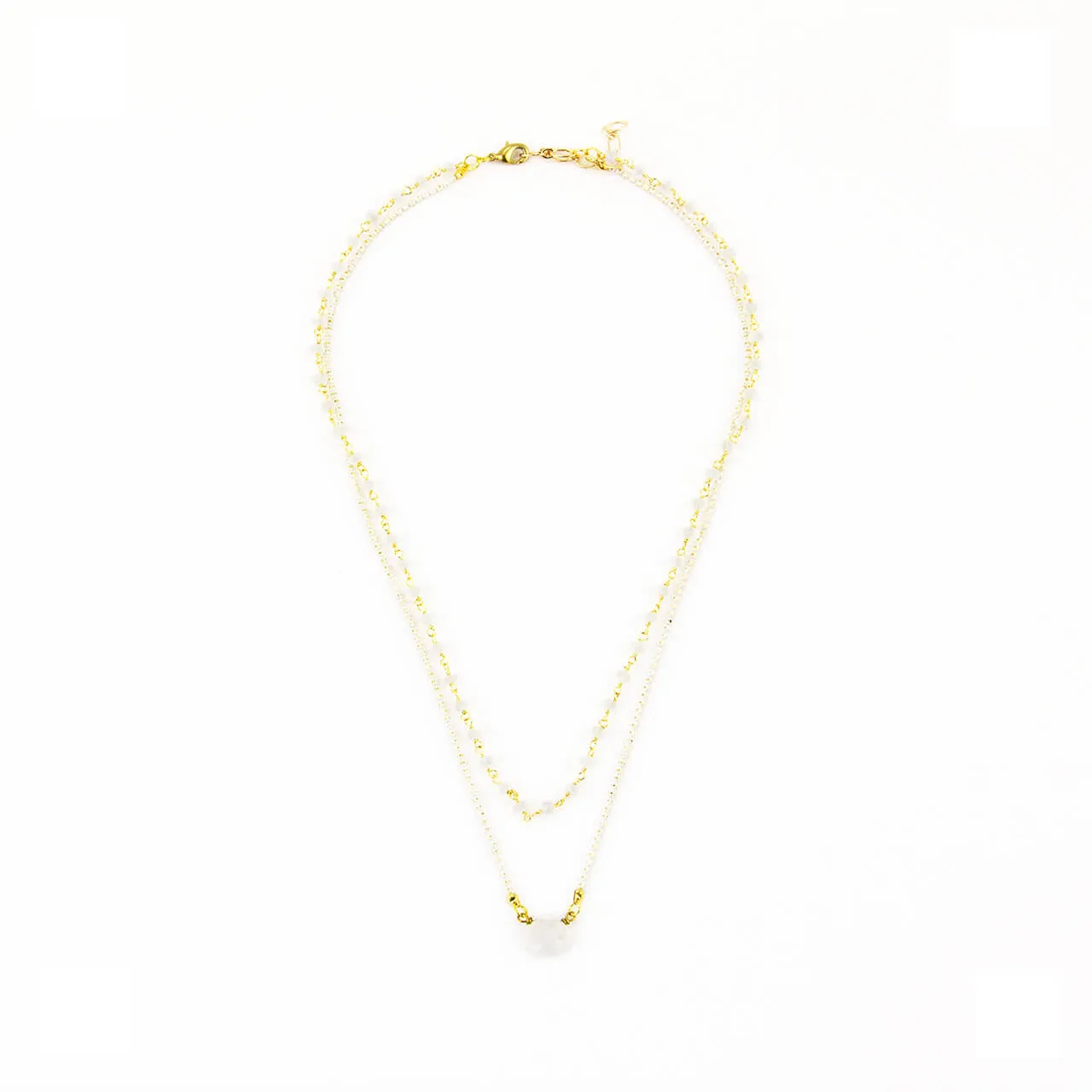Grace Necklace: Ornate Rosary Gemstone Necklace