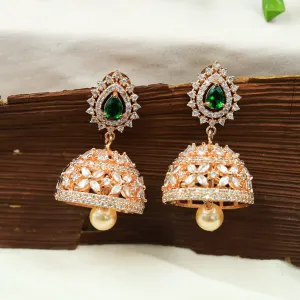 Green Zircon/AD Earring 18046-5228