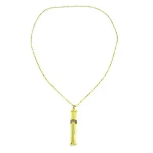 Gucci Gold Perfume Vial Pendant Striped Enamel