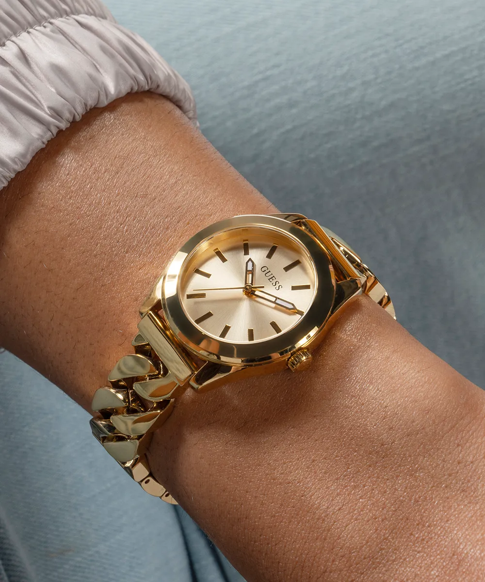 GUESS Ladies Gold Tone Analog Watch