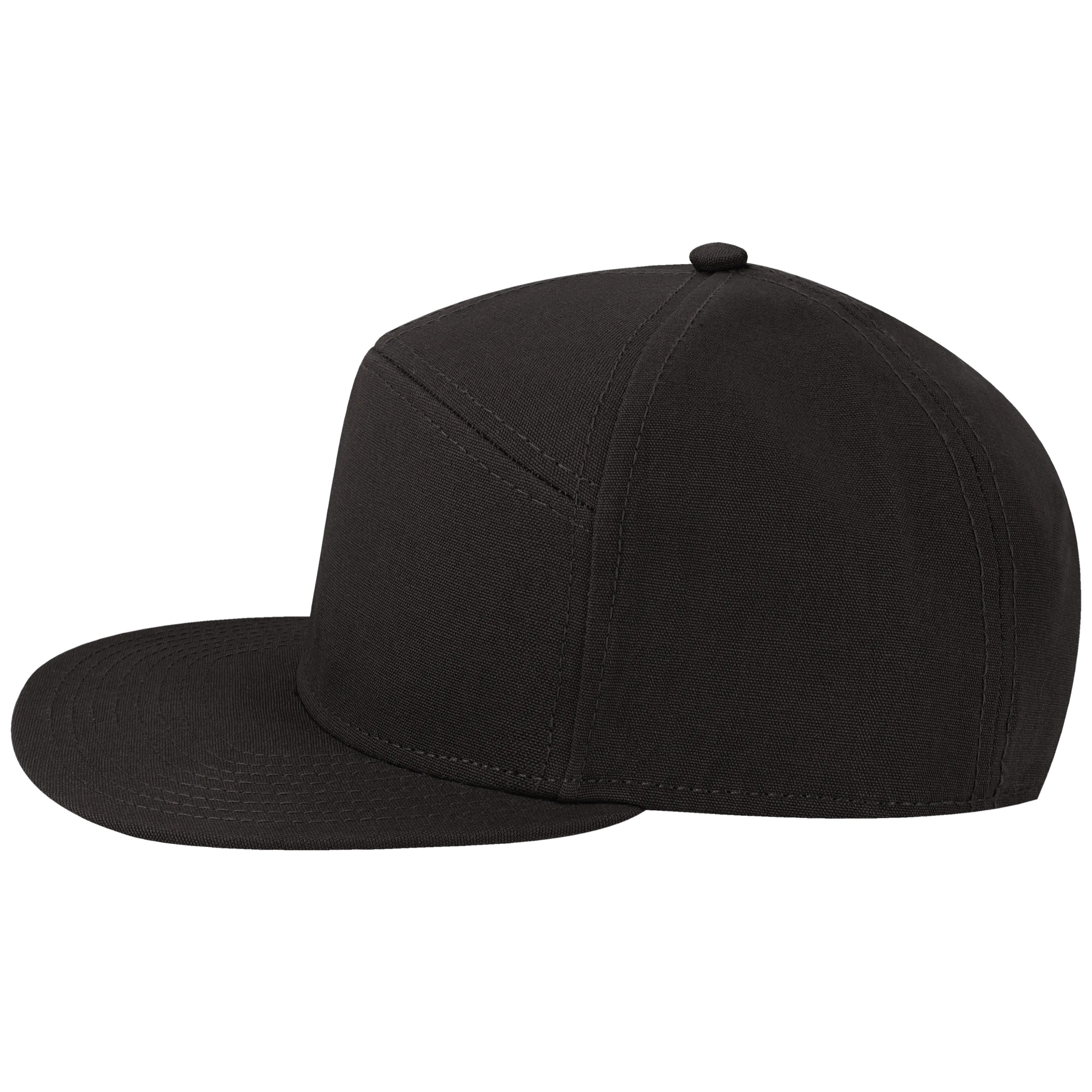 H7FB Hopback 7-Panel Flat Brim Solid Hat