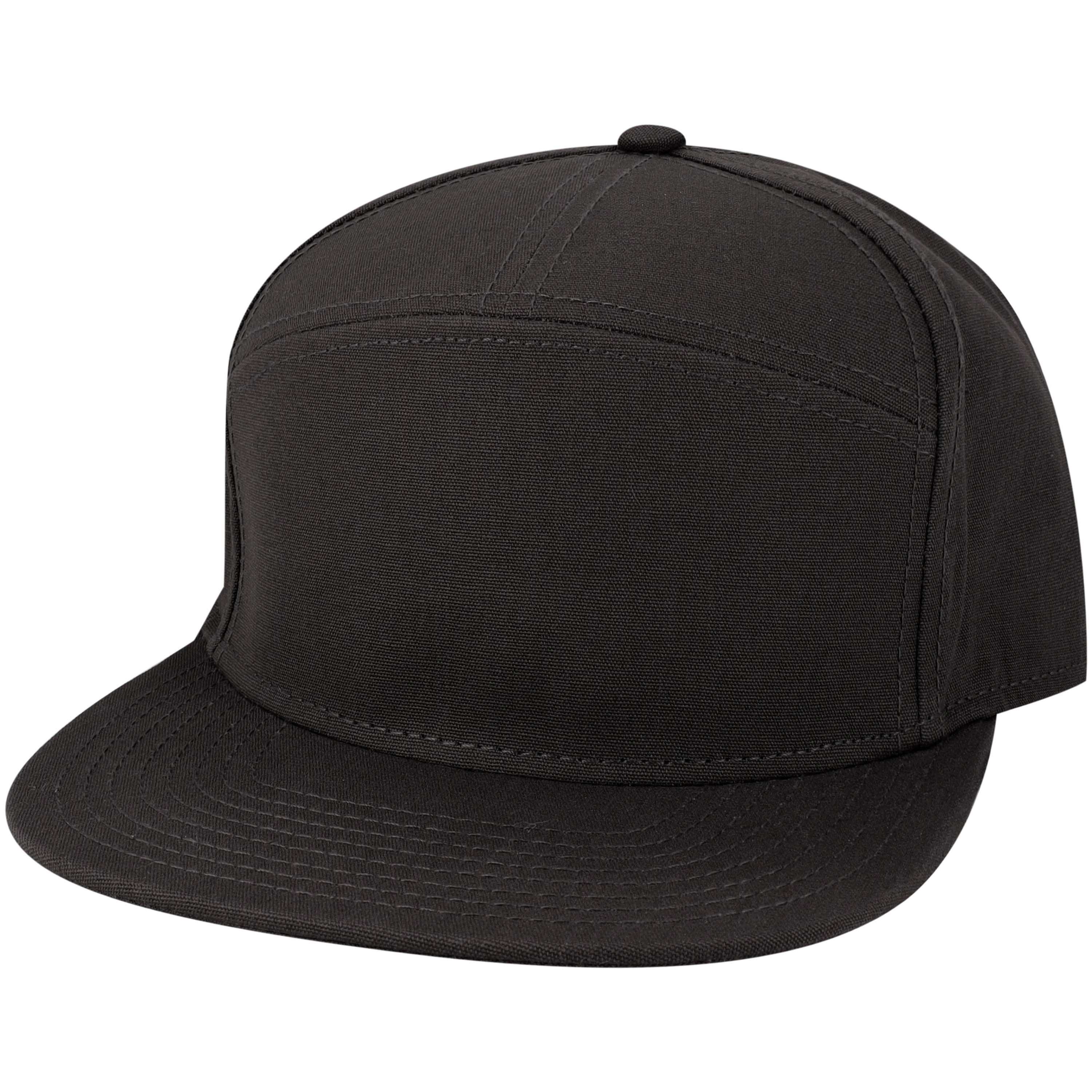 H7FB Hopback 7-Panel Flat Brim Solid Hat