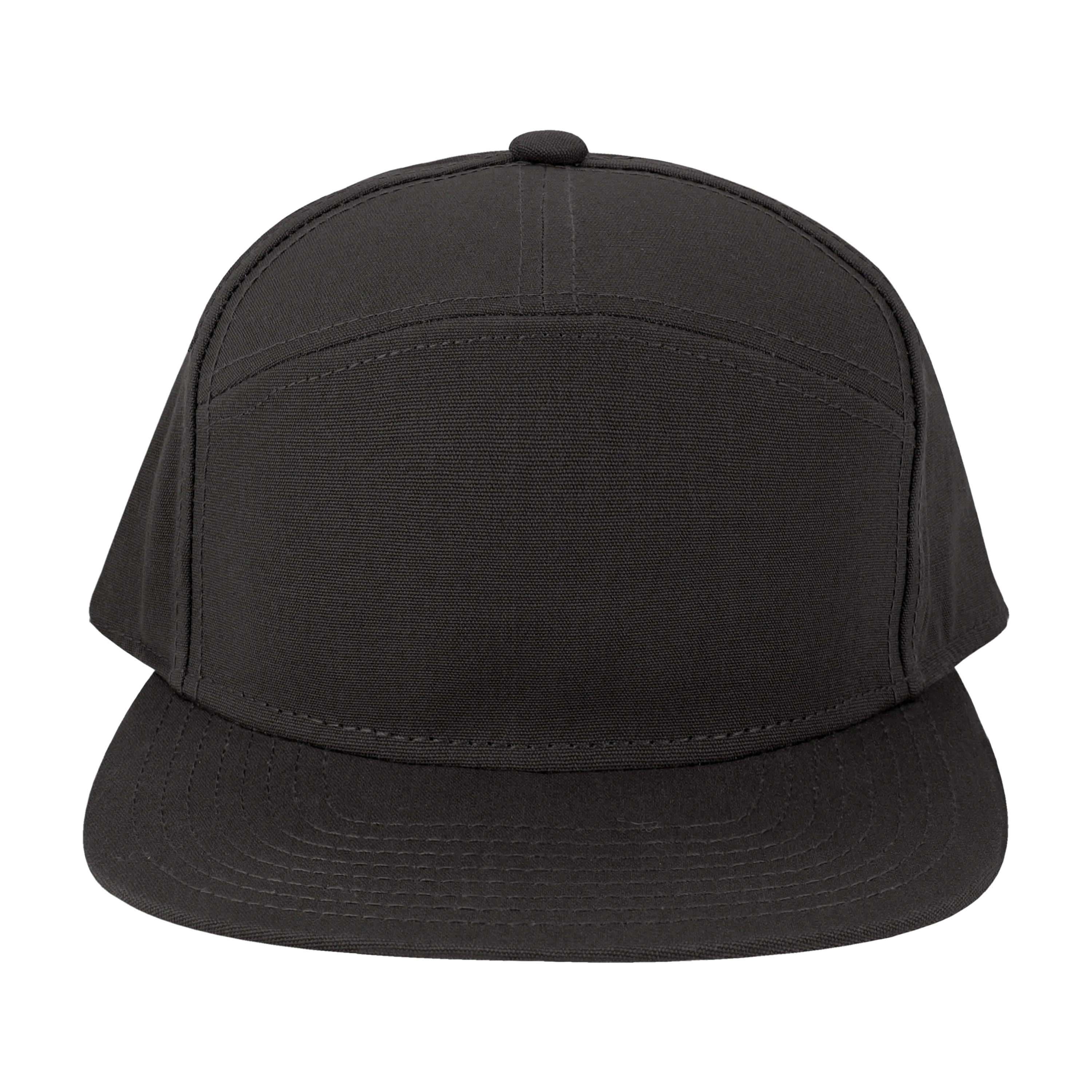 H7FB Hopback 7-Panel Flat Brim Solid Hat