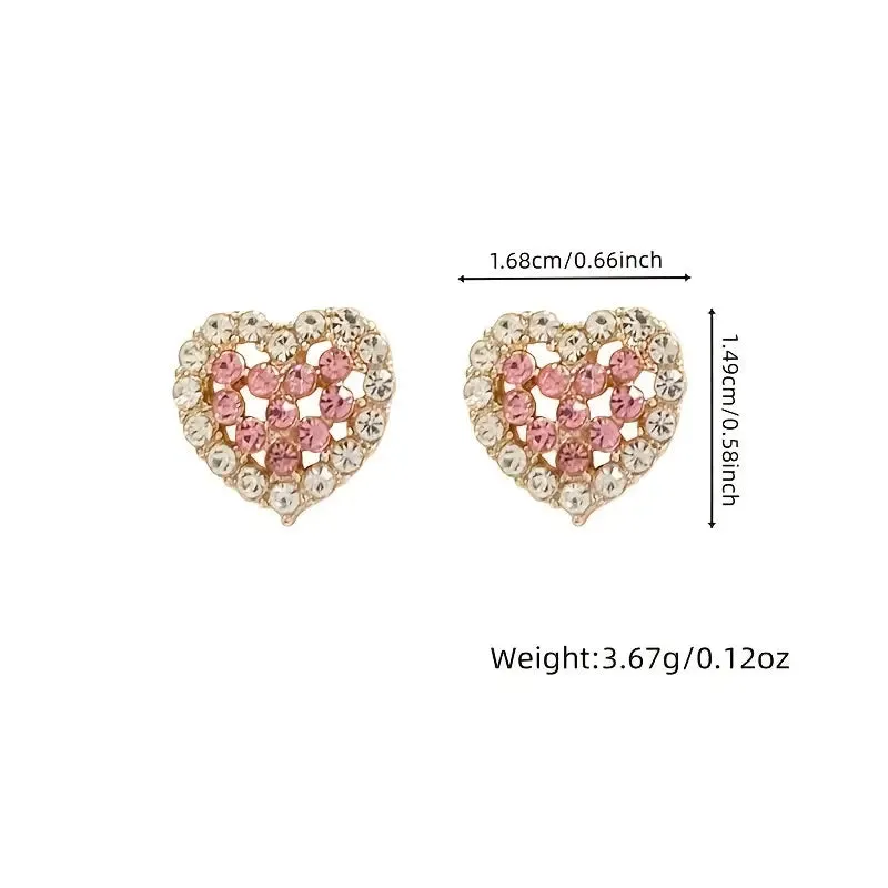 Heart Shaped Shiny Glam Earings