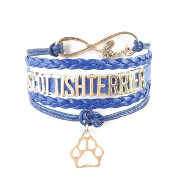 Infinity Love Scottish Terrier Bracelet
