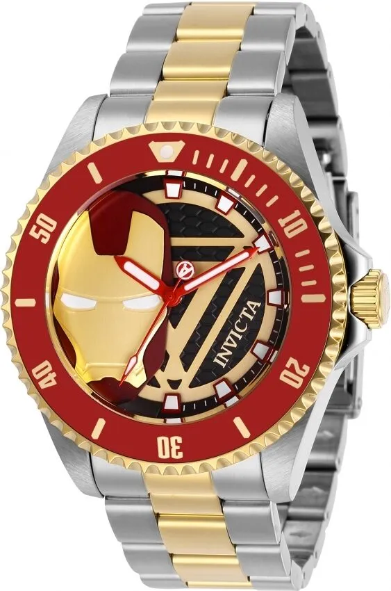 Invicta Marvel Ironman Black Dial Two-tone Men's Watch 29679