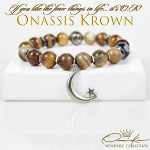 Islamic Crescent Moon-Star Bead Bracelet