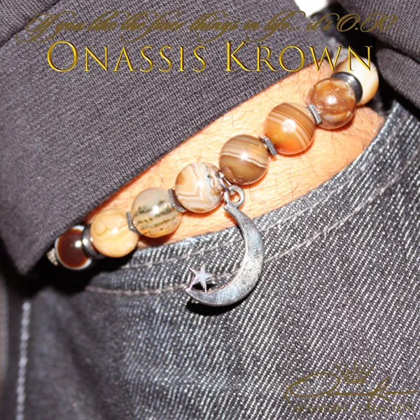 Islamic Crescent Moon-Star Bead Bracelet