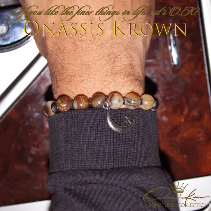 Islamic Crescent Moon-Star Bead Bracelet