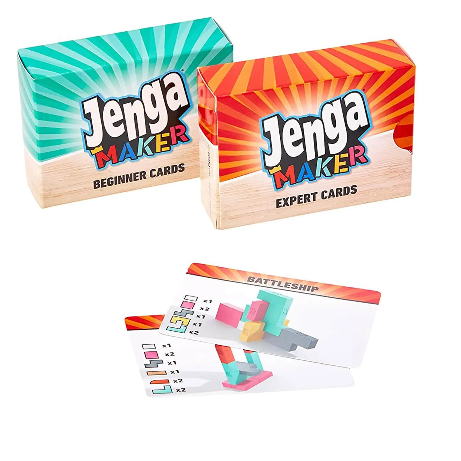 Jenga Maker Family Game Build Race 28 Wooden Blocks Age 8 