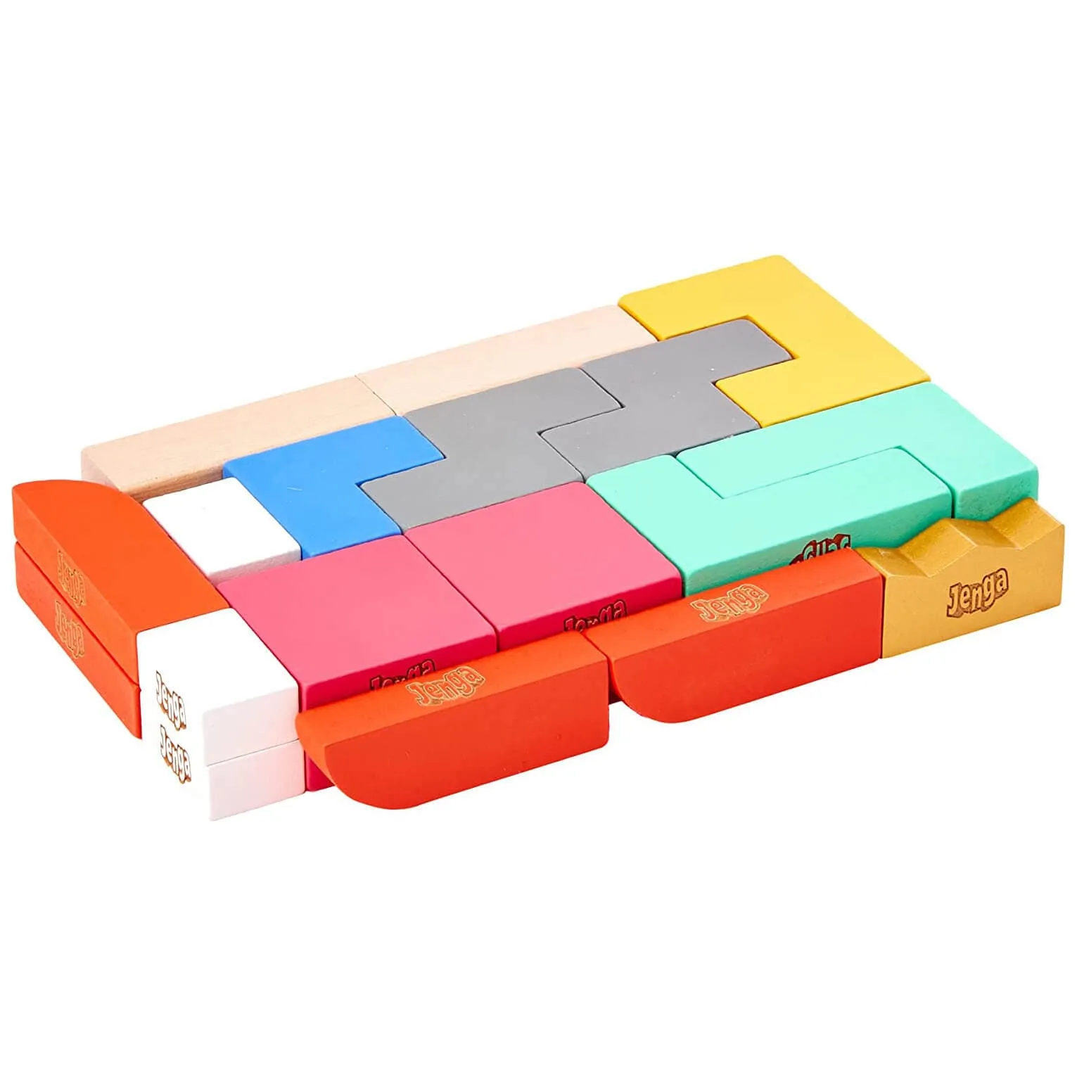 Jenga Maker Family Game Build Race 28 Wooden Blocks Age 8 
