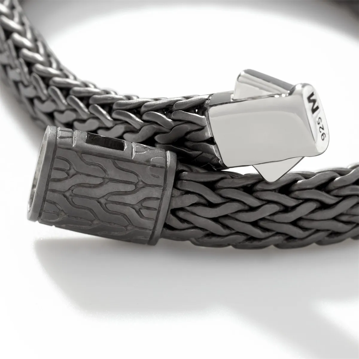 John Hardy Men's Classic Chain Blackened Silver Bracelet, Size Unisex X-Large