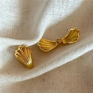 JuliaFashion - 2024 Sea Shell Conch Stud Earrings