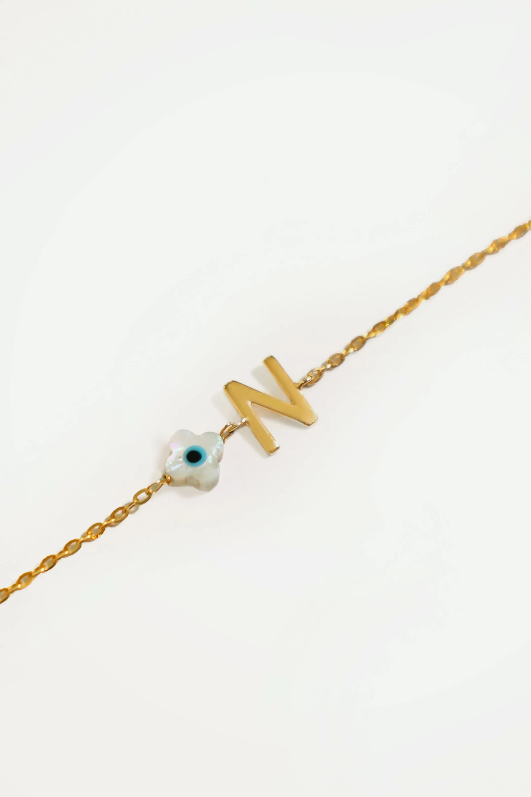 Kids Evil Eye Letter Bracelet