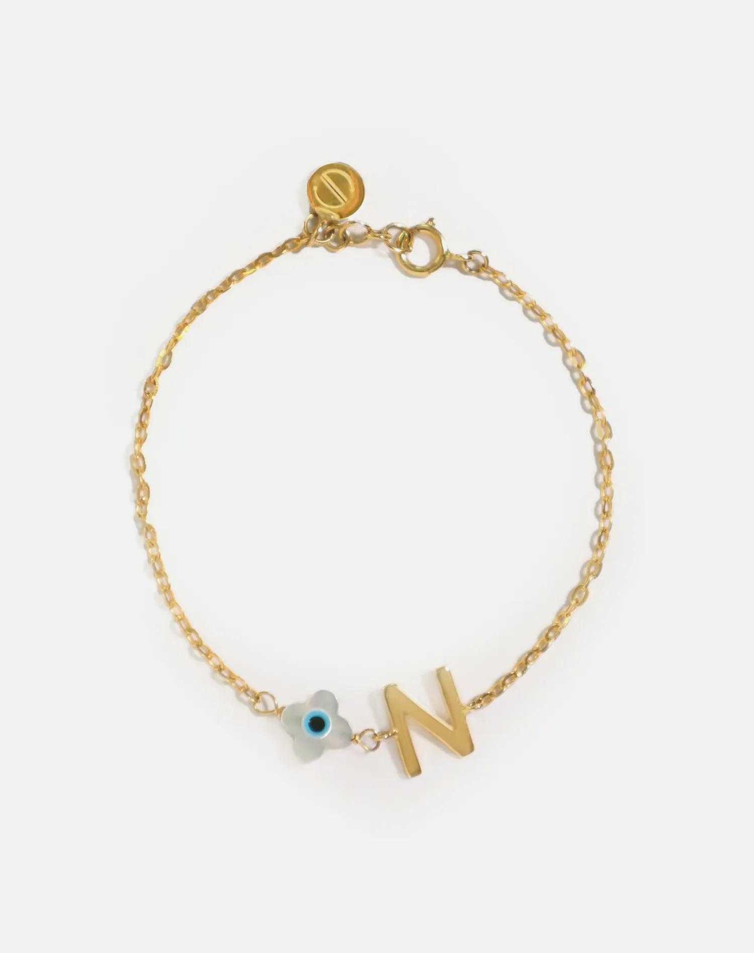 Kids Evil Eye Letter Bracelet