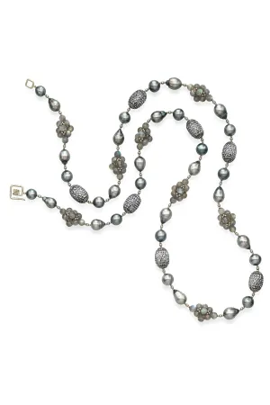 Labradorite, Pearl and Moonstone Necklace