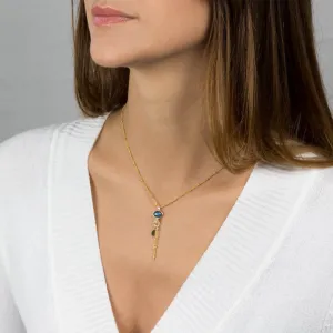 Labradorite Romantic Small Eye Necklace