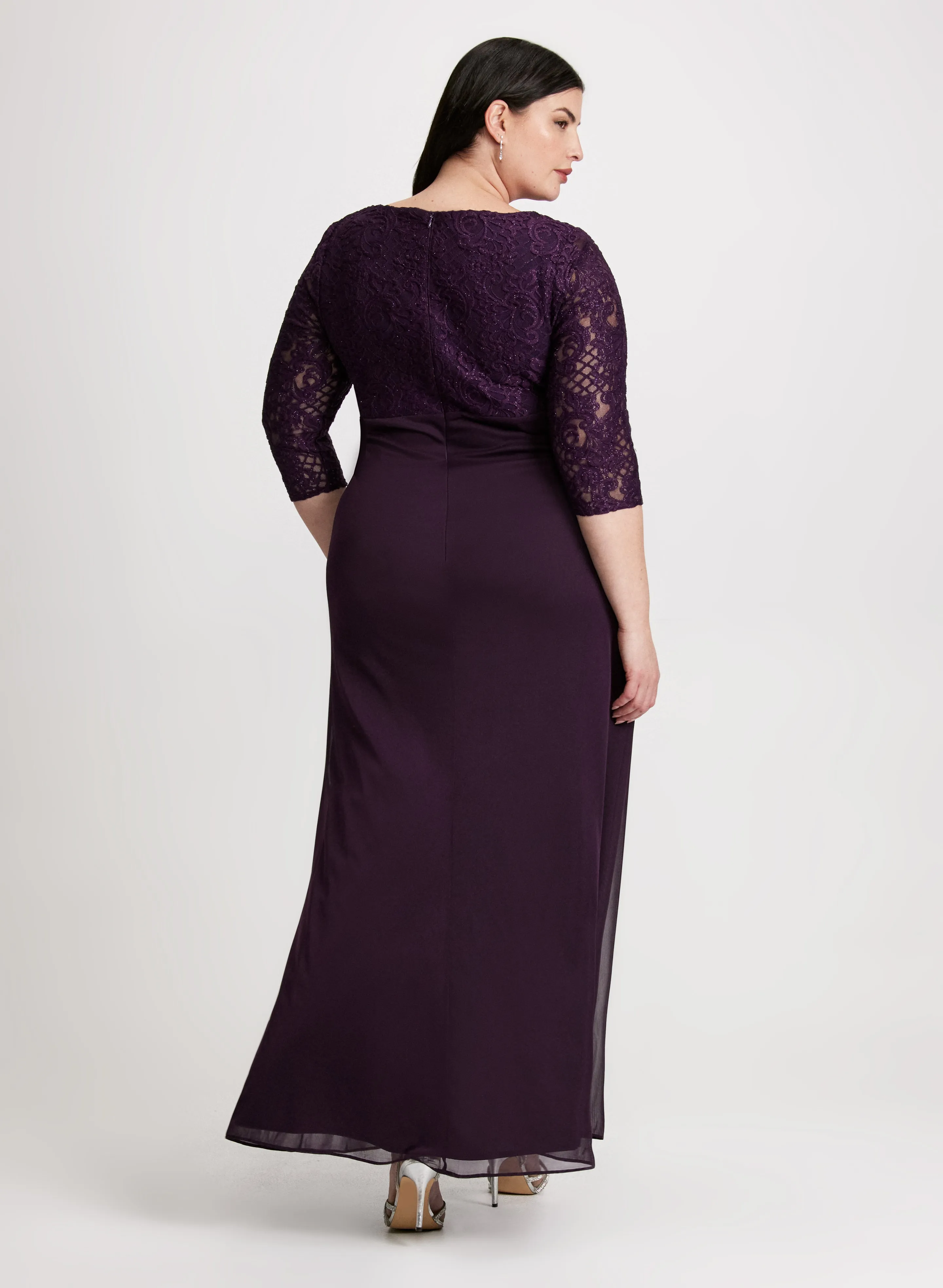 Lace Ruched Dress