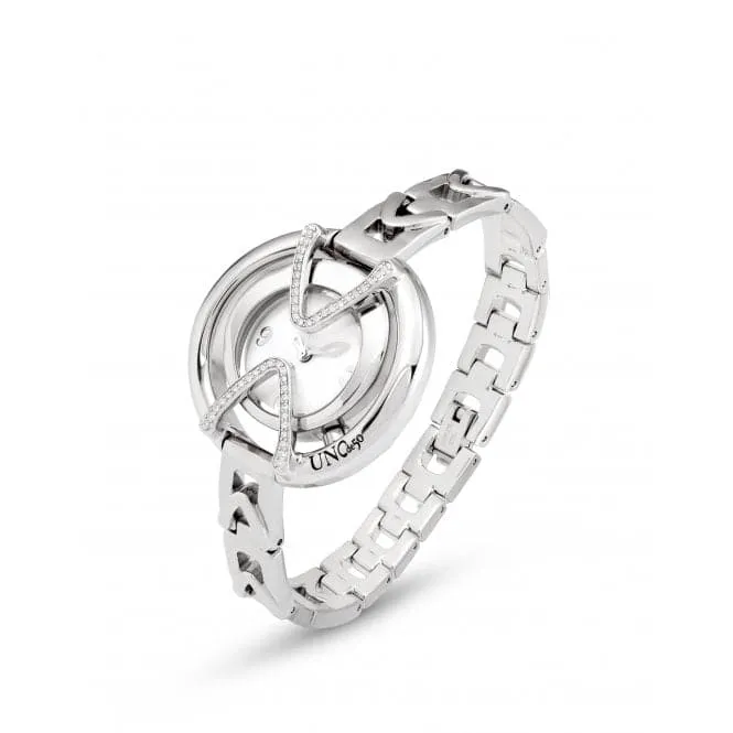 Ladies Brave White Silver Stand Out Topaz Watch REL0148BLNMTL0