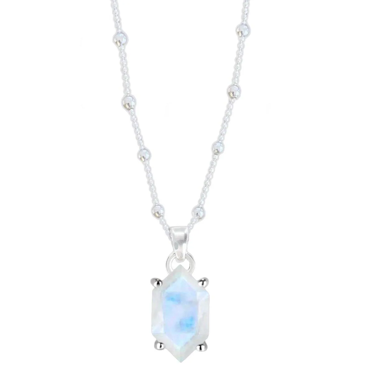 Laihas Miraculous Hexagon Moonstone Necklace