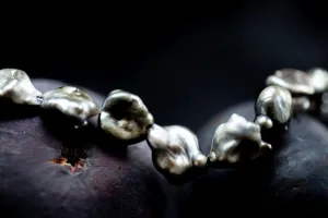 Large Tahitian Keshi Pearl Necklace