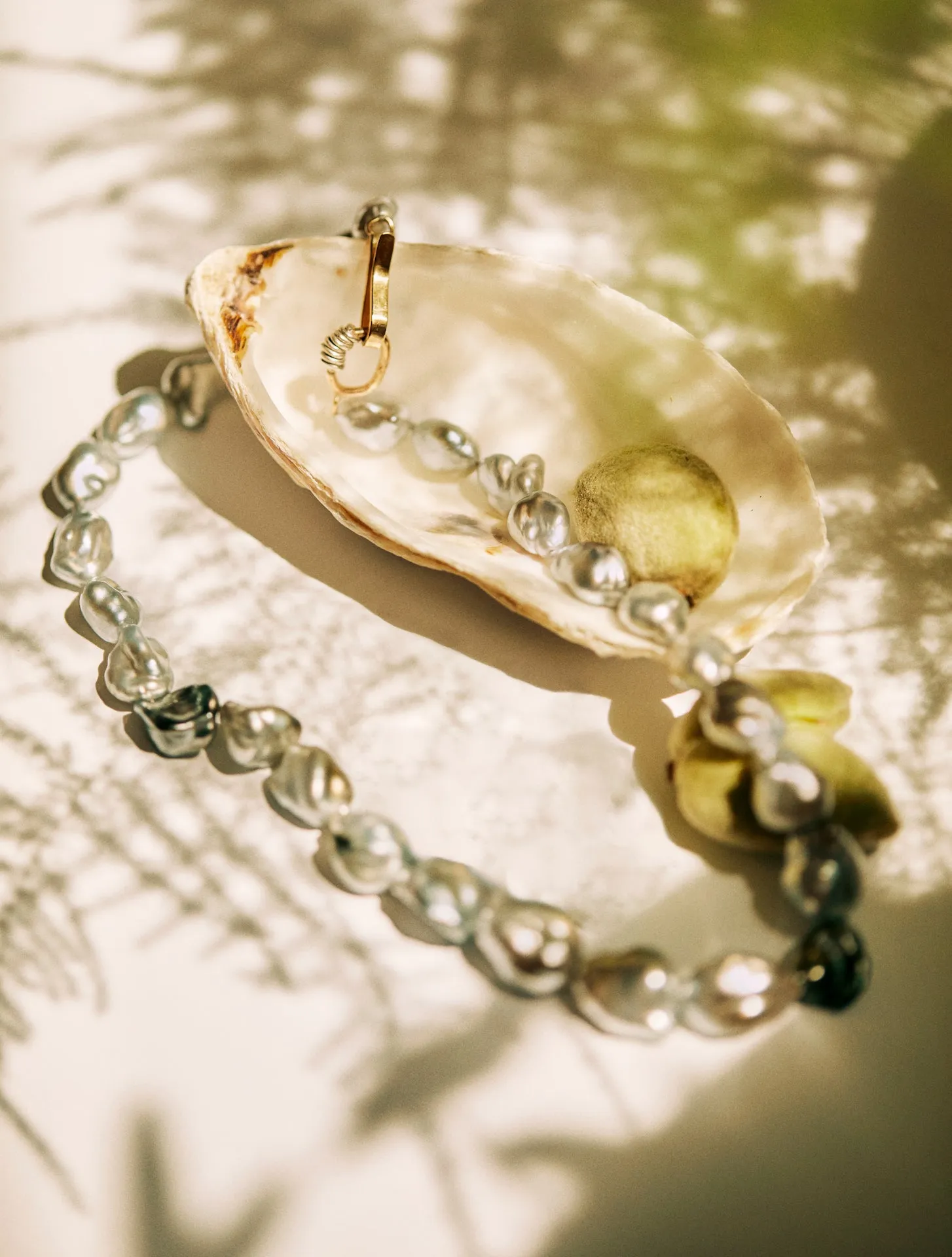 Large Tahitian Keshi Pearl Necklace