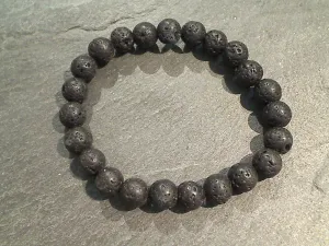 Lava Rock 8MM Stretch Bracelet