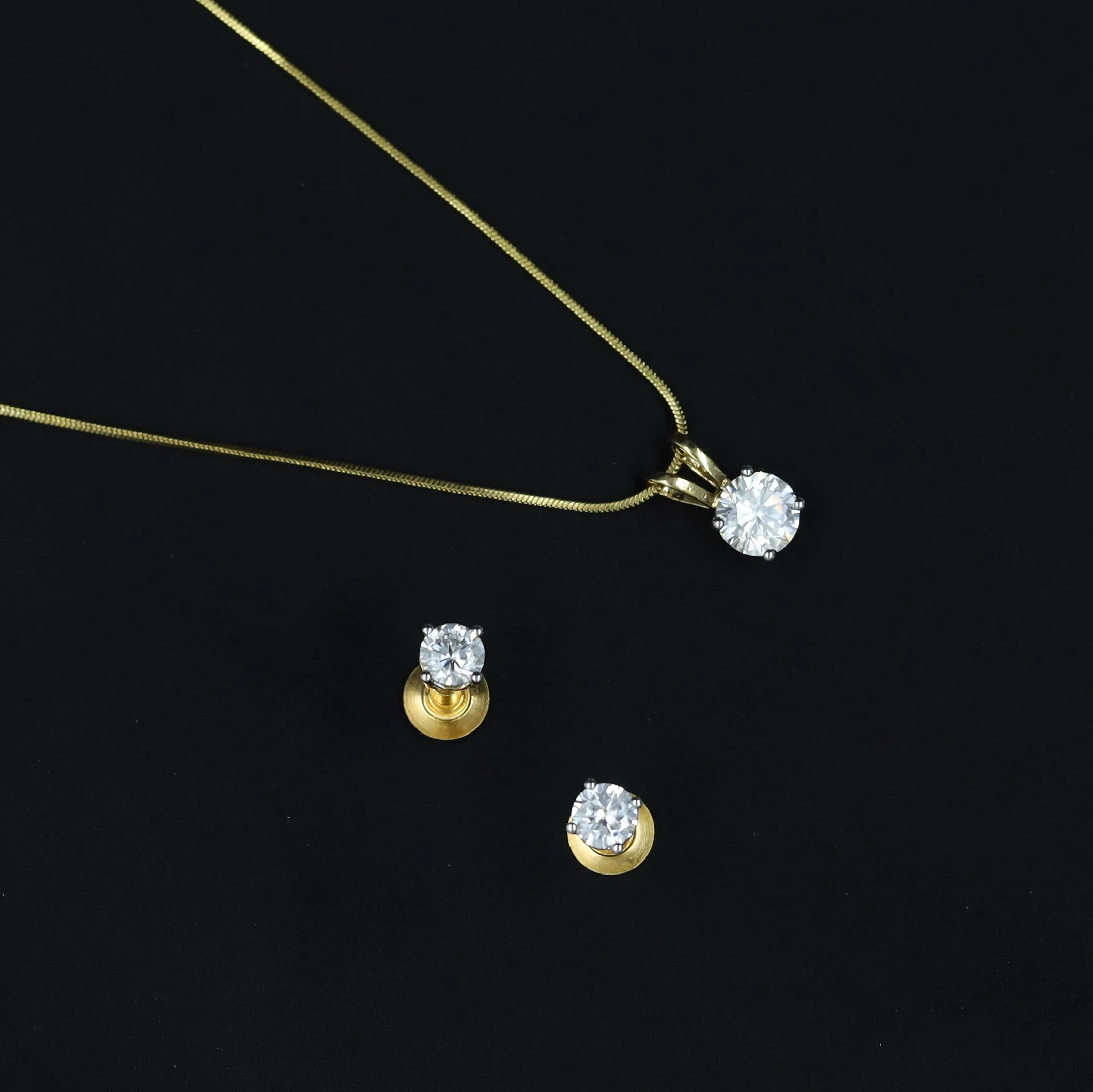 Light Zircon/AD Pendant Set 11640-08