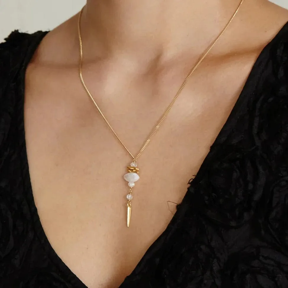 Lisbeth Necklace Moonstone Mix