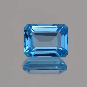 Loose 3.00ct EM Cut Blue Topaz