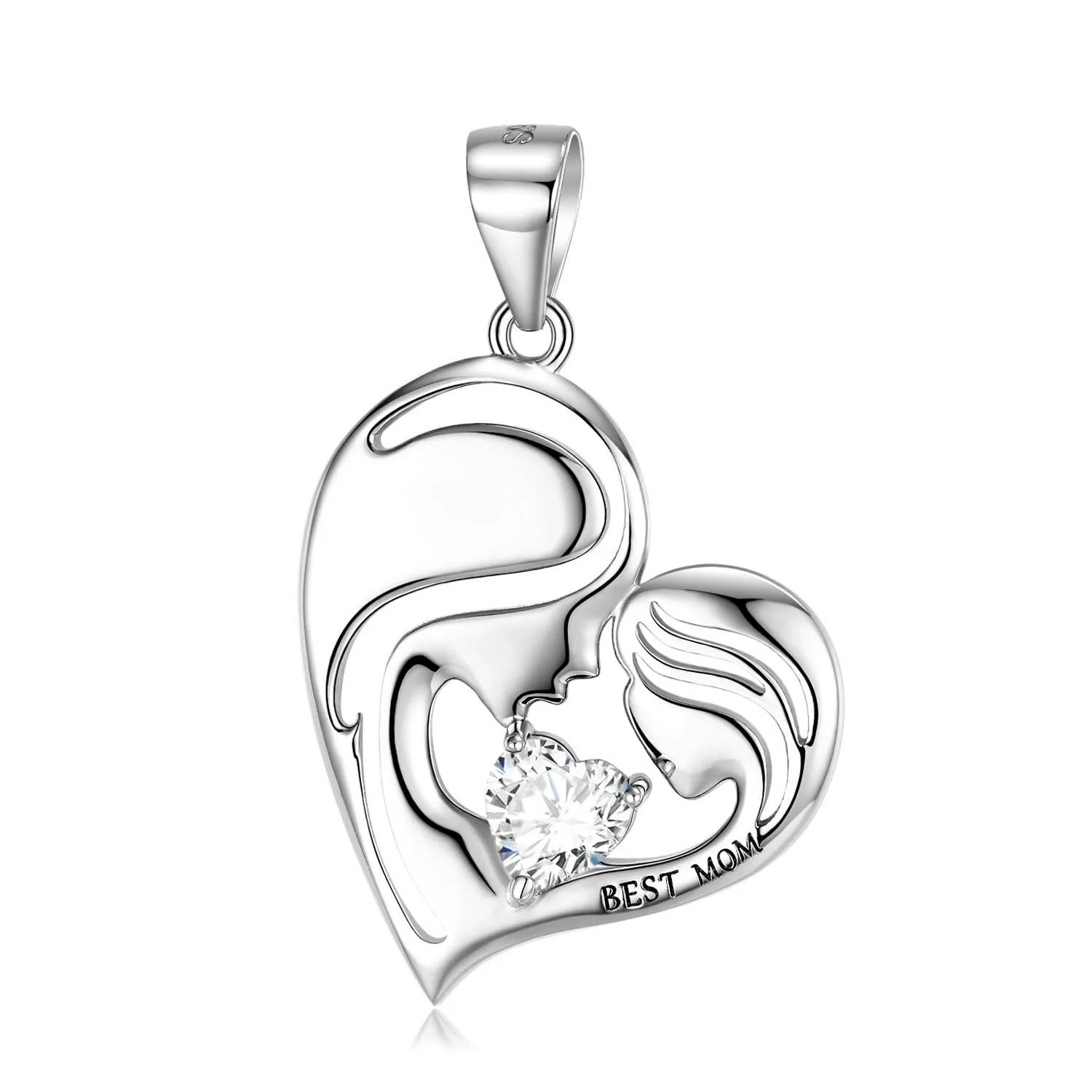 Luna S925 Silver Best Mom Necklace and Pendant